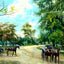 Drive Around Lake Carasaljo, Lakewood, NJ art print