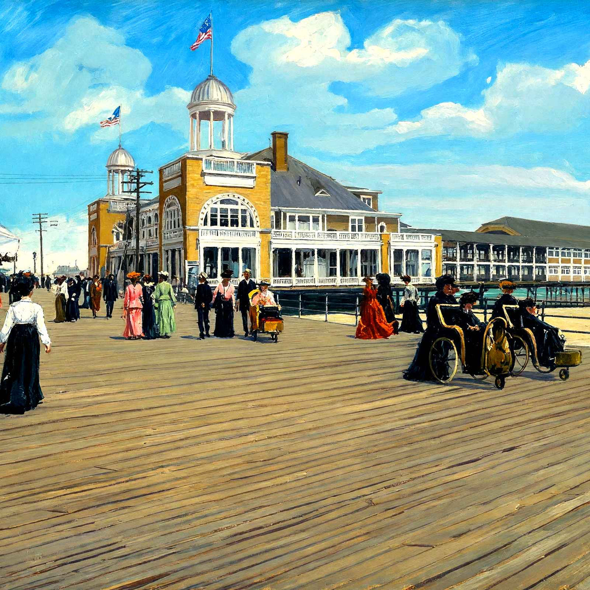 Steel Pier, Atlantic City, NJ in 1901 art print