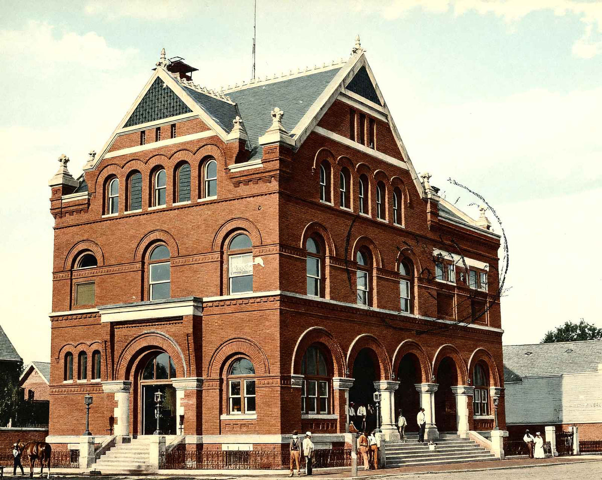 Custom House and Post Office, Aberdeen, MS vintage print
