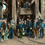 Coal Mining Night Shift in 1907 vintage print