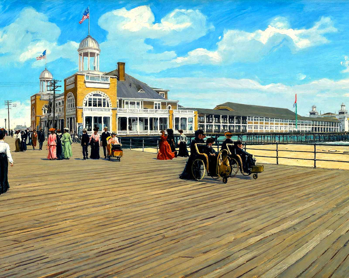 Steel Pier, Atlantic City, NJ in 1901 art print