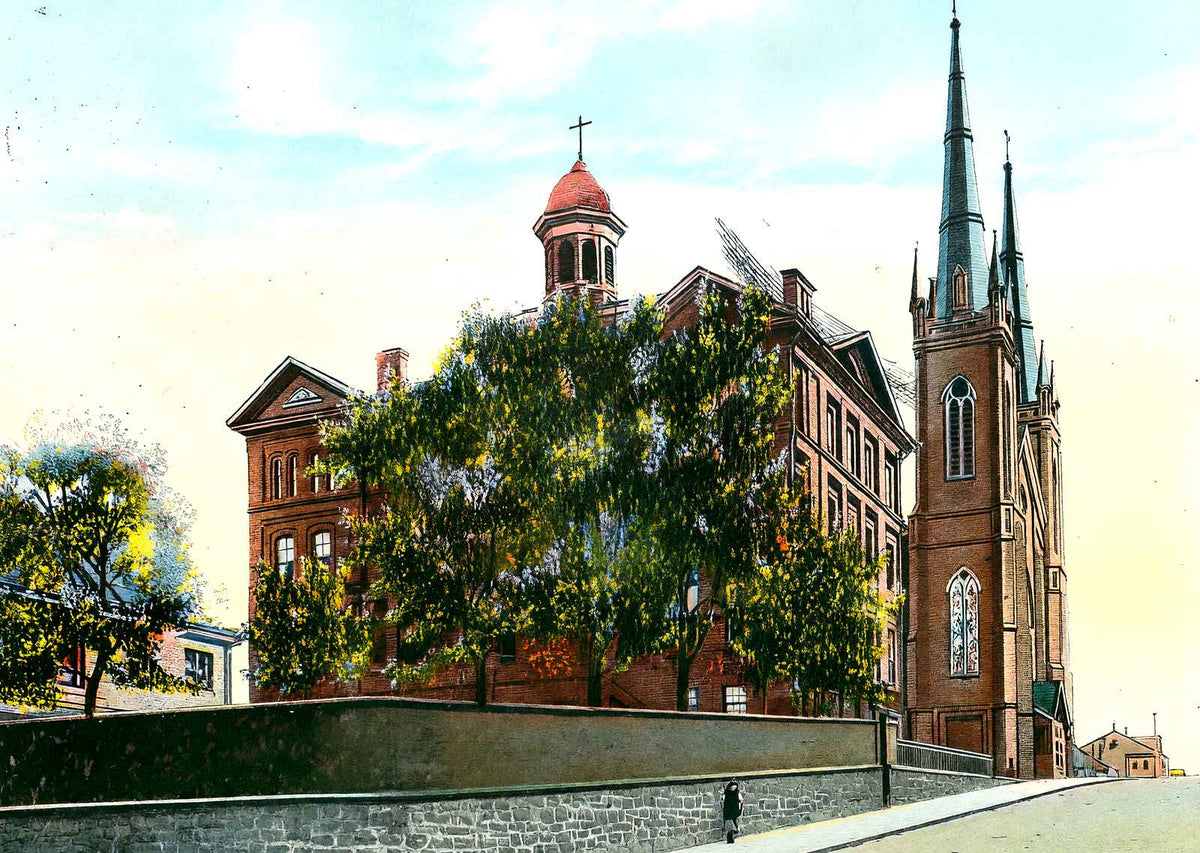 St Johns Cathedral, Altoona PA in 1906 vintage print