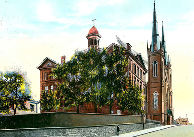 St Johns Cathedral, Altoona PA in 1906 vintage print