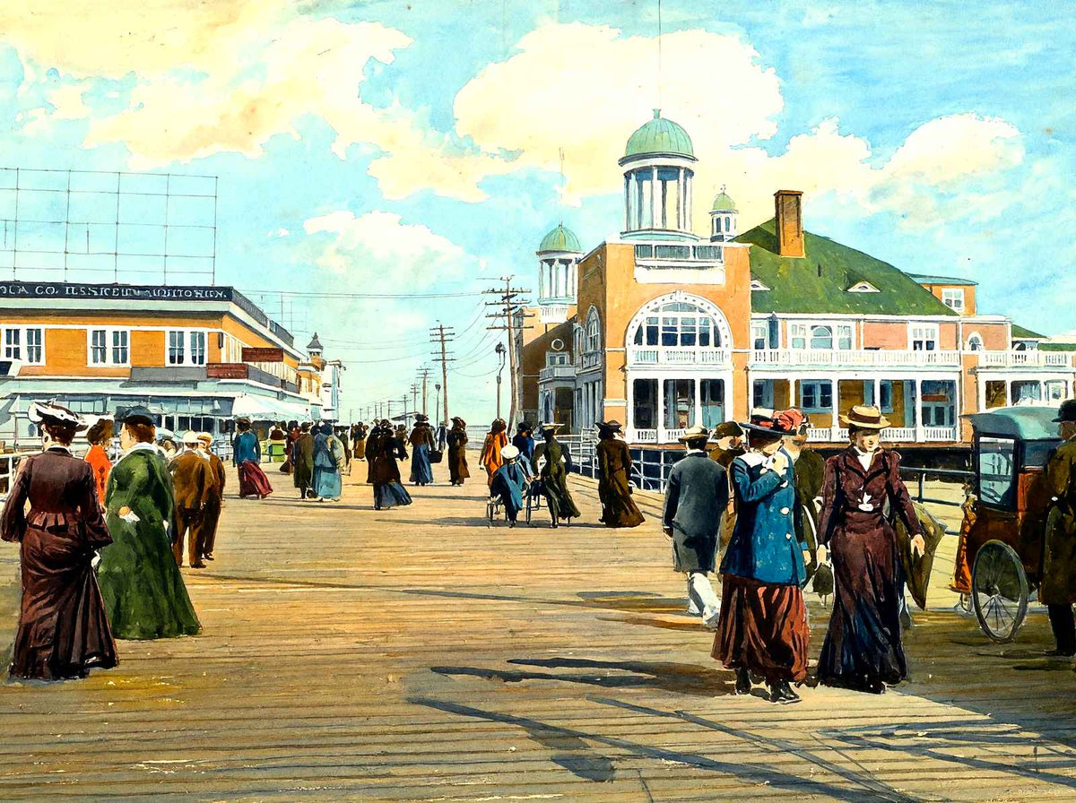 Steel Pier & Boardwalk, Atlantic City, NJ painting