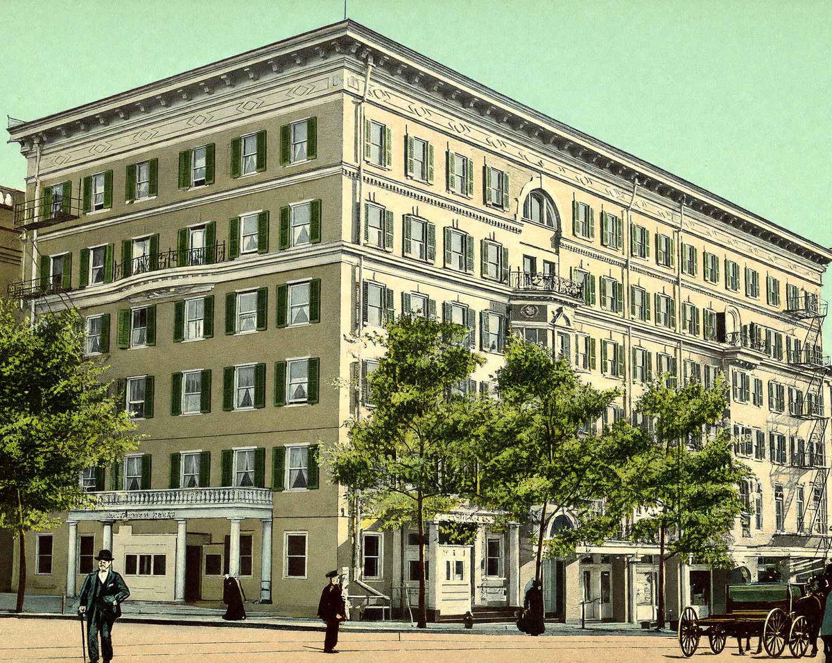 Mansion House, Reading PA in 1907 vintage print