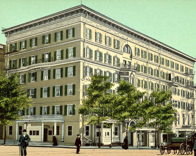 Mansion House, Reading PA in 1907 vintage print