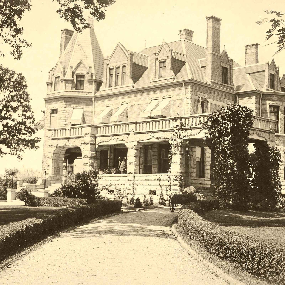Historic Hambley Residence, Salisbury NC 1905 vintage print