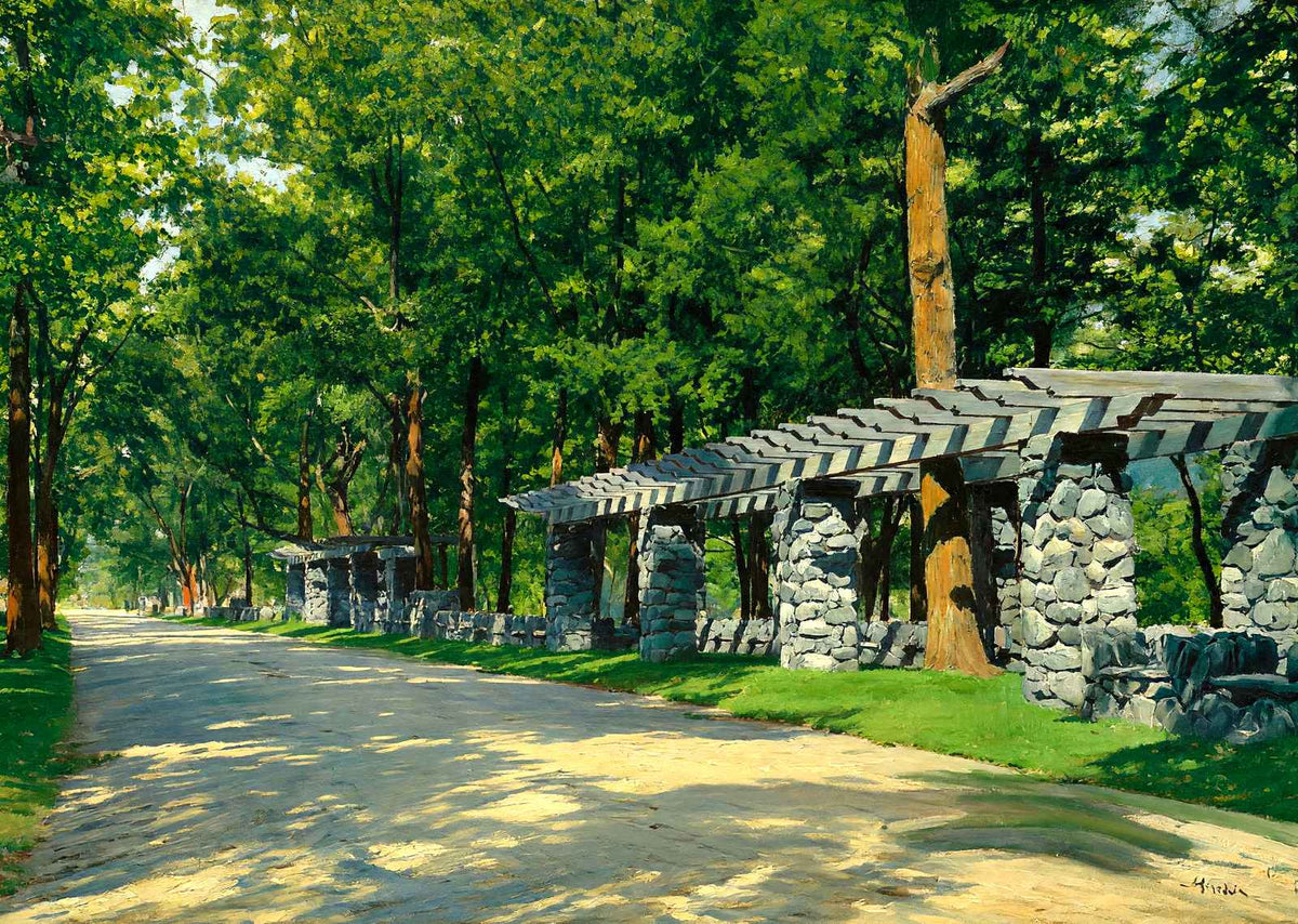 Lovers Lane at Duke's Farm, Somerville, NJ art print