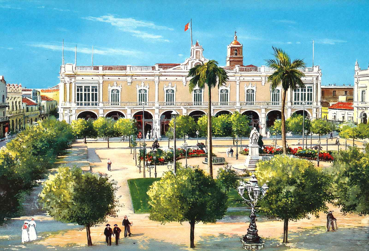 The Palace, Havana, Cuba in 1913 vintage print