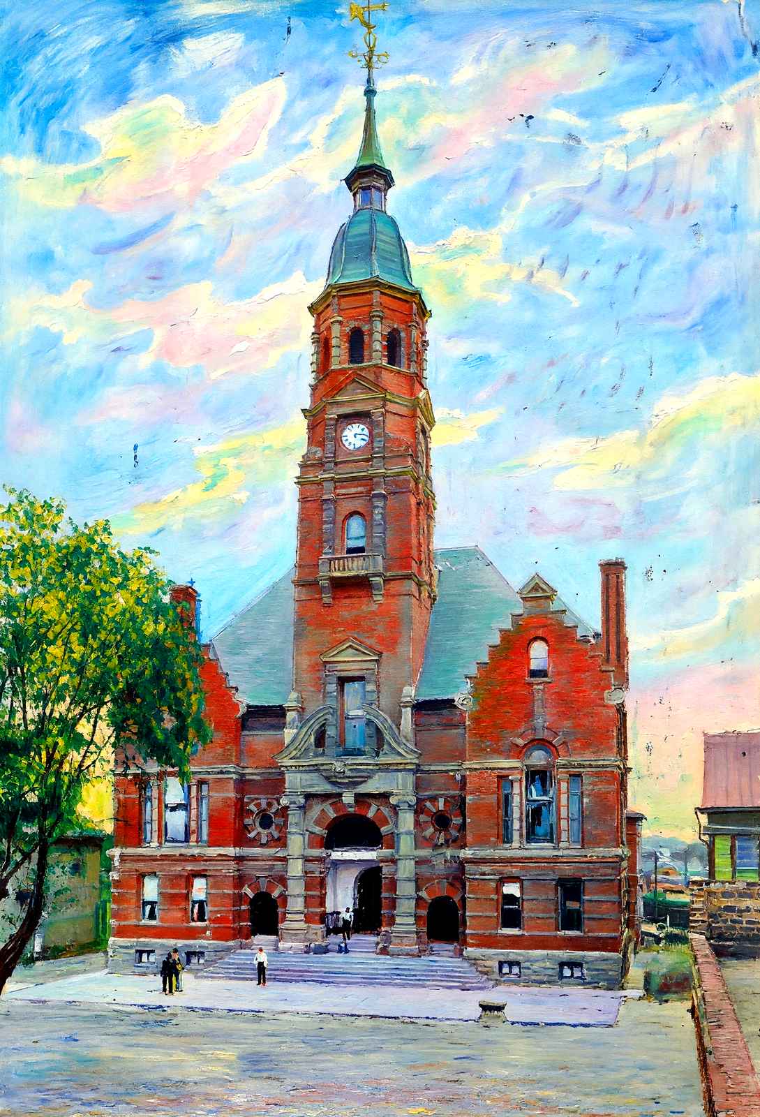 City Hall, Charlotte, NC in 1906 art print