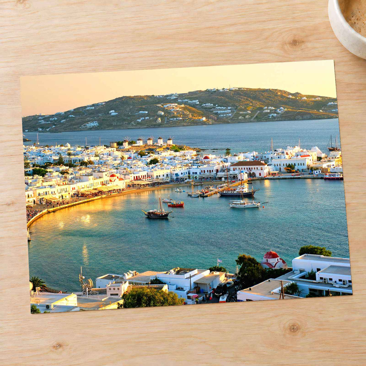 Harbor of Mykonos in Greece Photo Print Wall Decor