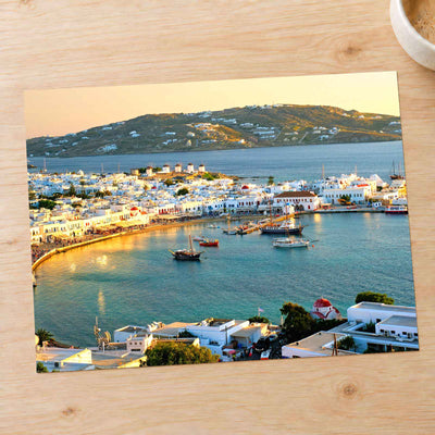 Harbor of Mykonos in Greece Photo Print Wall Decor