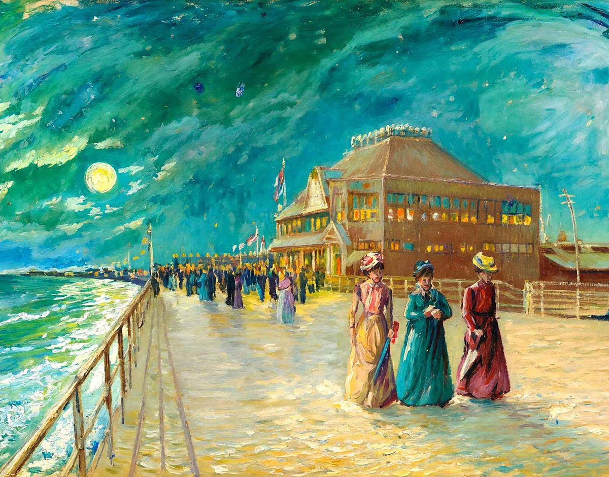 The Casino, Atlantic City, NJ in 1902 art print