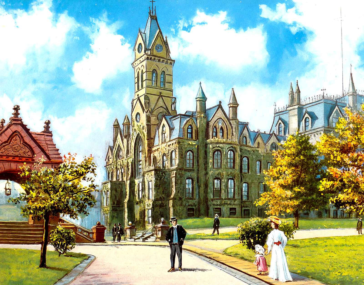 College Hall Univ of Penn, Philadelphia PA vintage print
