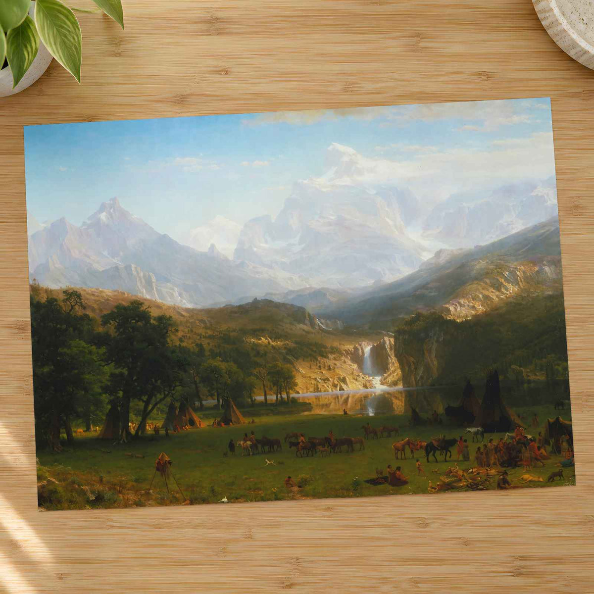 The Rocky Mountains, Lander's Peak art print by Albert Bierstadt (1863)