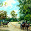 Drive Around Lake Carasaljo, Lakewood, NJ art print