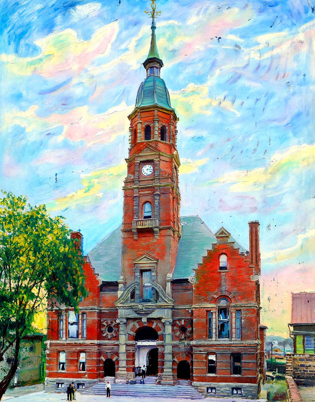 City Hall, Charlotte, NC in 1906 art print