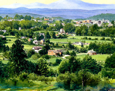 Ewarts Hill, Hendersonville, NC in 1907 painting