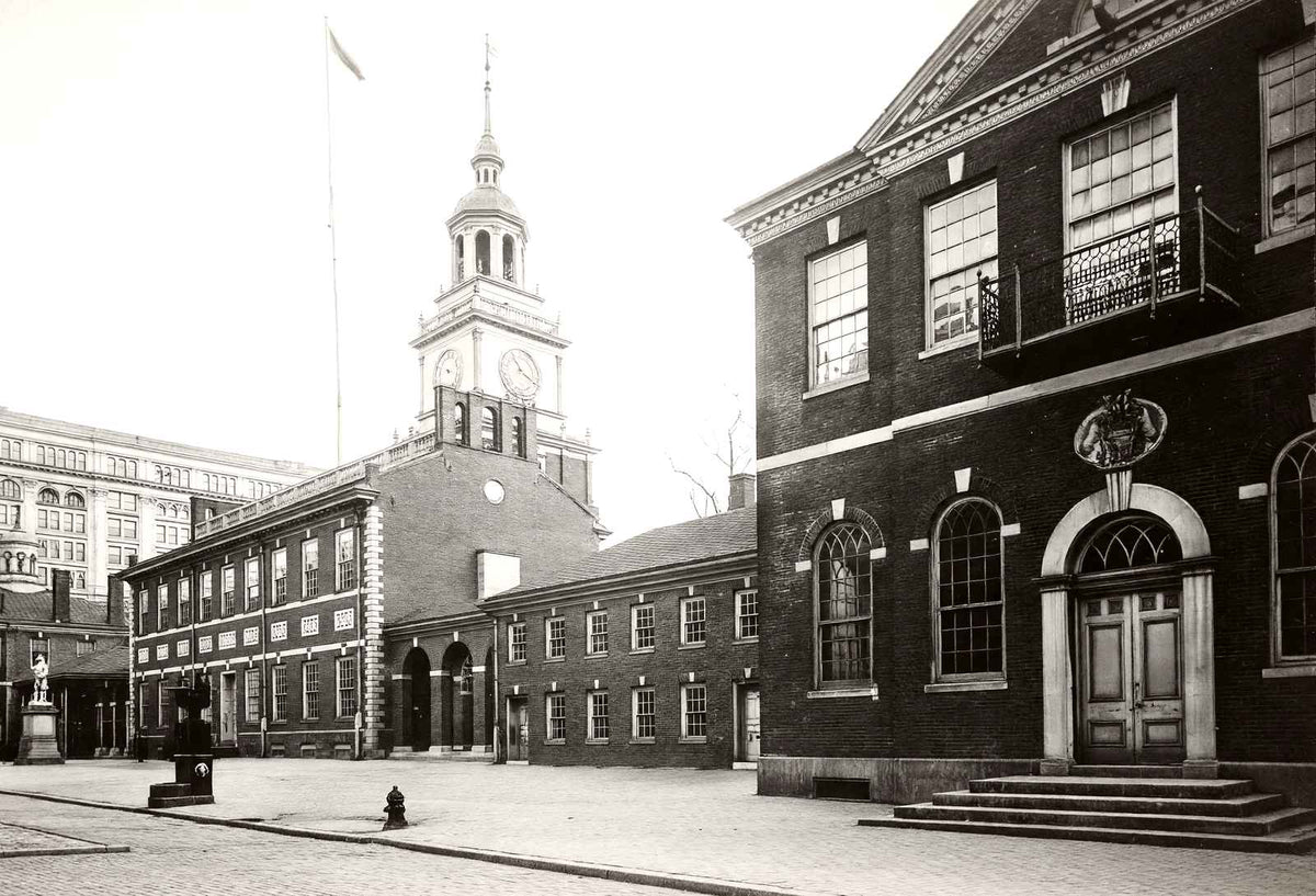 Independence Hall, Philadelphia PA in 1904 restored photo print