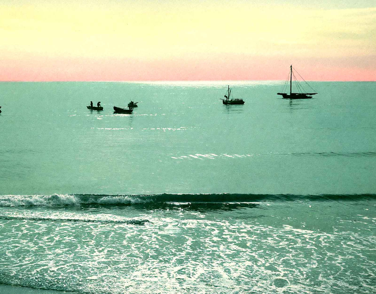 Clam Diggers, Atlantic City, NJ in 1901 vintage print