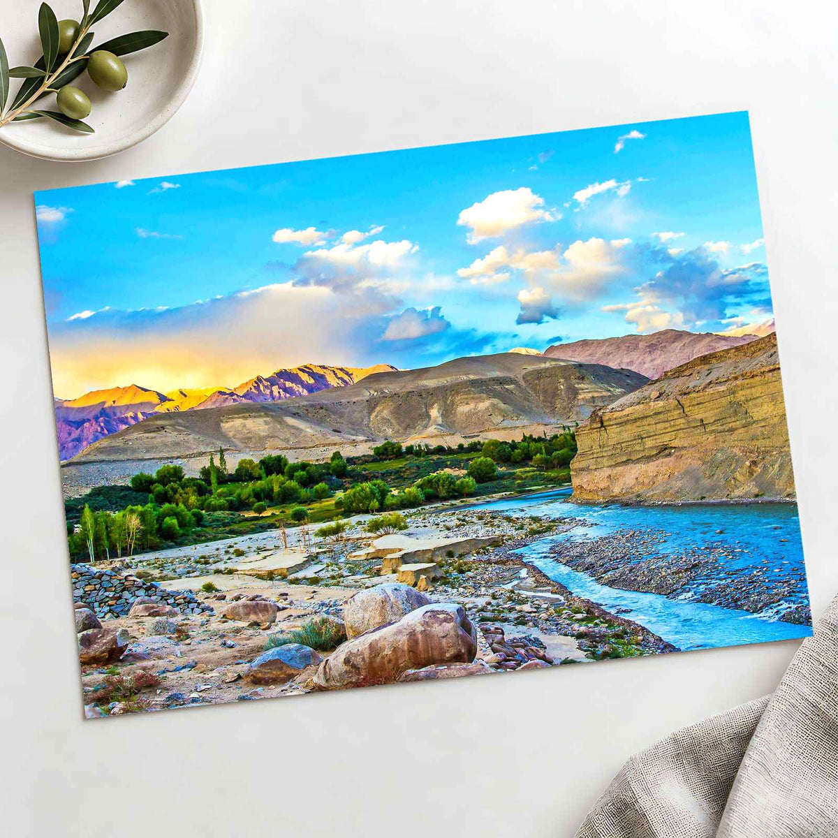 Indus River in Leh Valley, China Photo Print Wall Decor