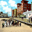 On the Sands, Atlantic City, NJ in 1901 vintage print