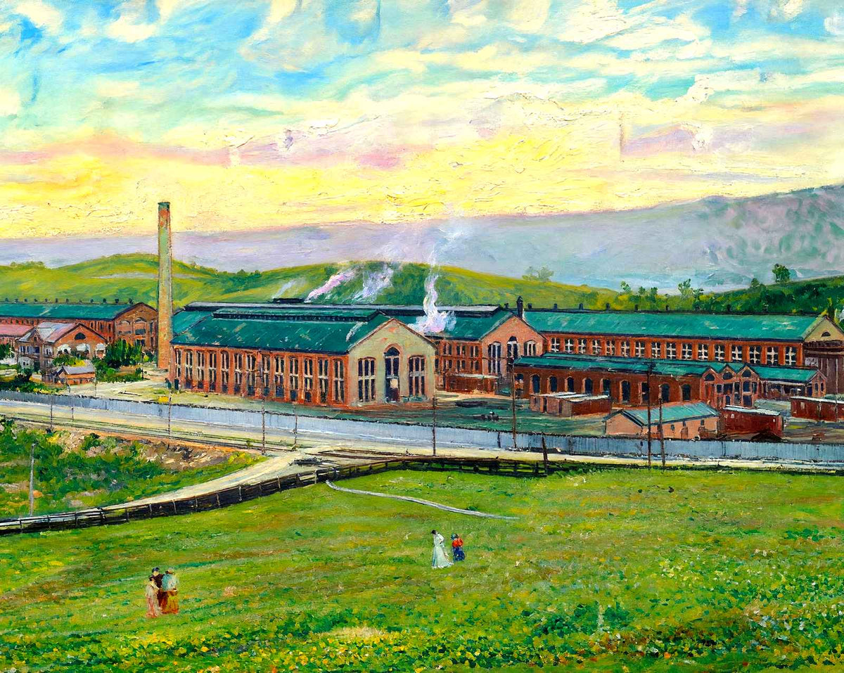Juniata Shops, Altoona, PA in 1906 art print