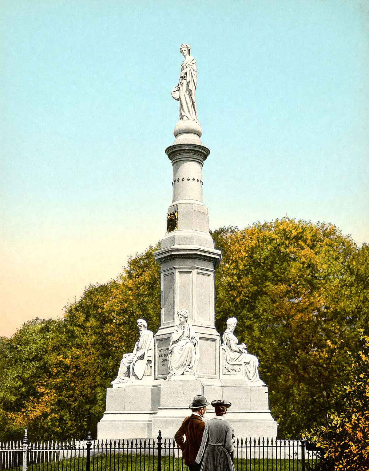 Soldiers Natl Monument, Gettysburg PA in 1906 vintage print