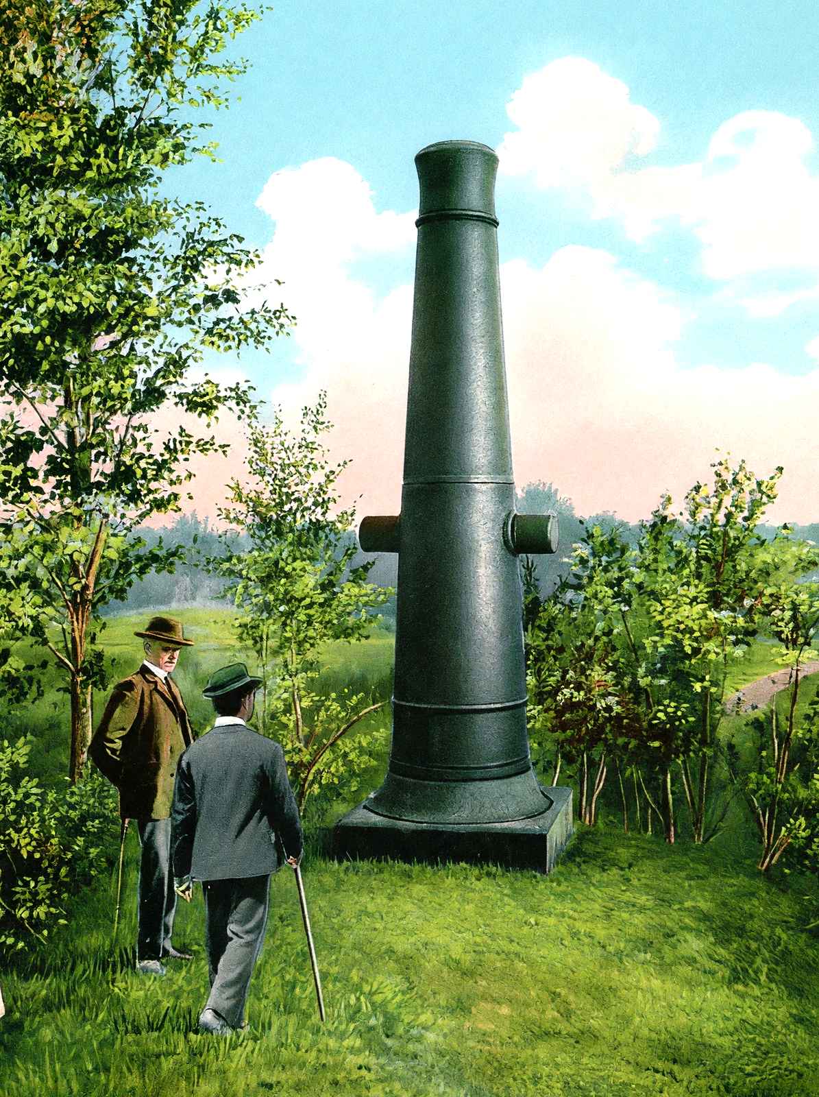 Surrender Monument, Vicksburg, MS in 1906 vintage print