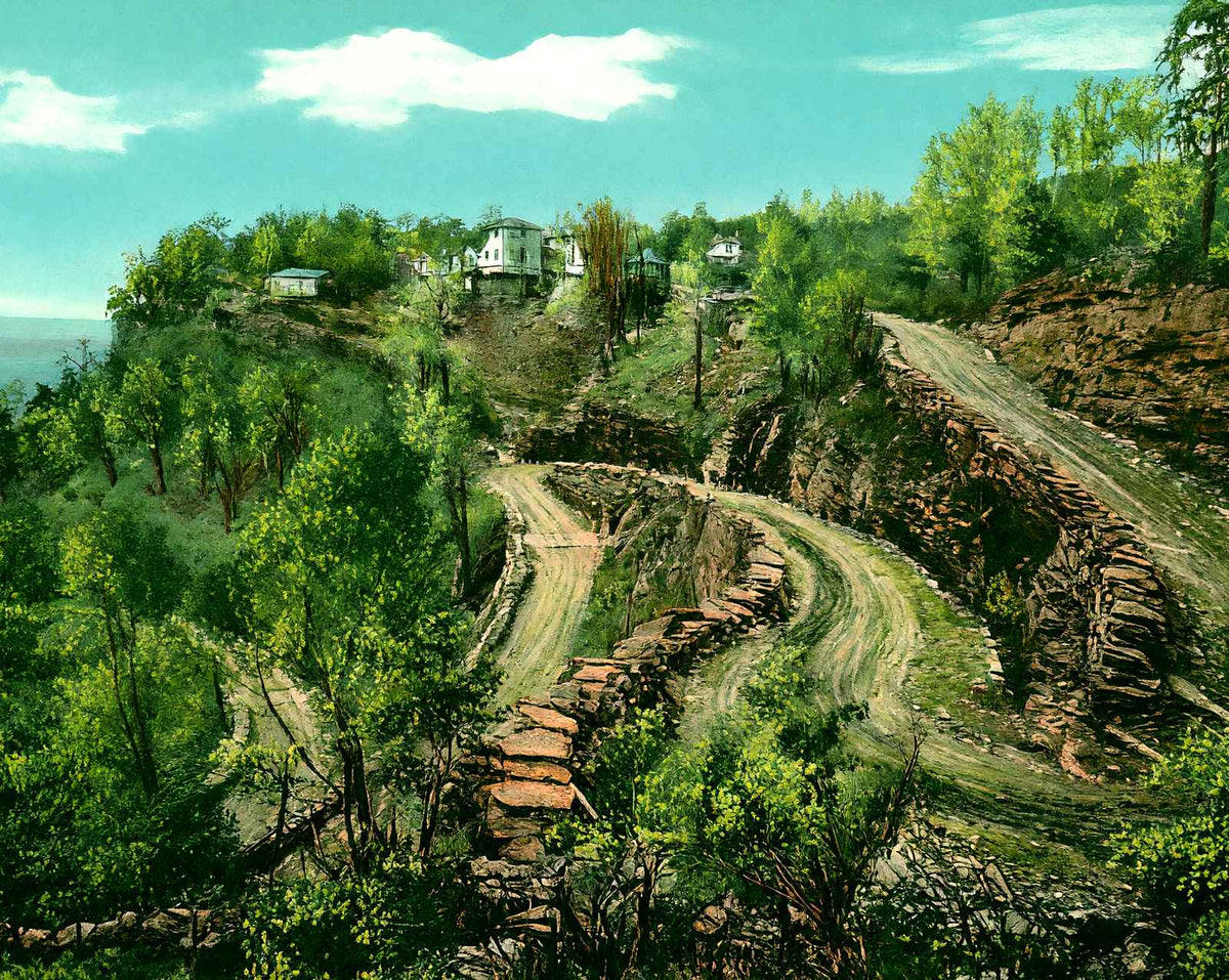 The W, Waldens Ridge, TN in 1905 vintage print