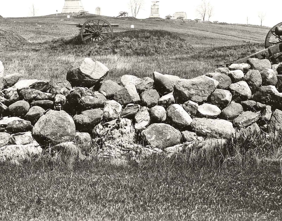 East Cemetery Hill, Gettysburg, PA in 1904 vintage print