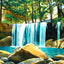 Falls at Cascade Park, New Castle, PA 1906 art print