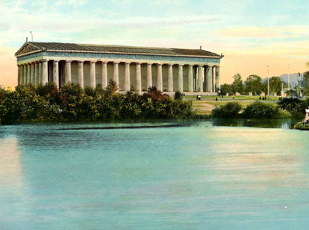 Parthenon & Lake Wautauga, Nashville, TN 1906 vintage print