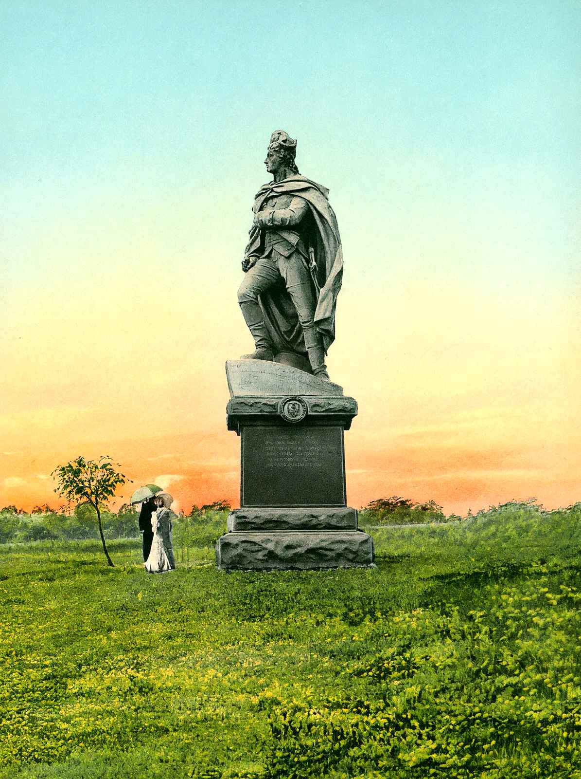 Washington Monument, Cadwalader Park, Trenton vintage print