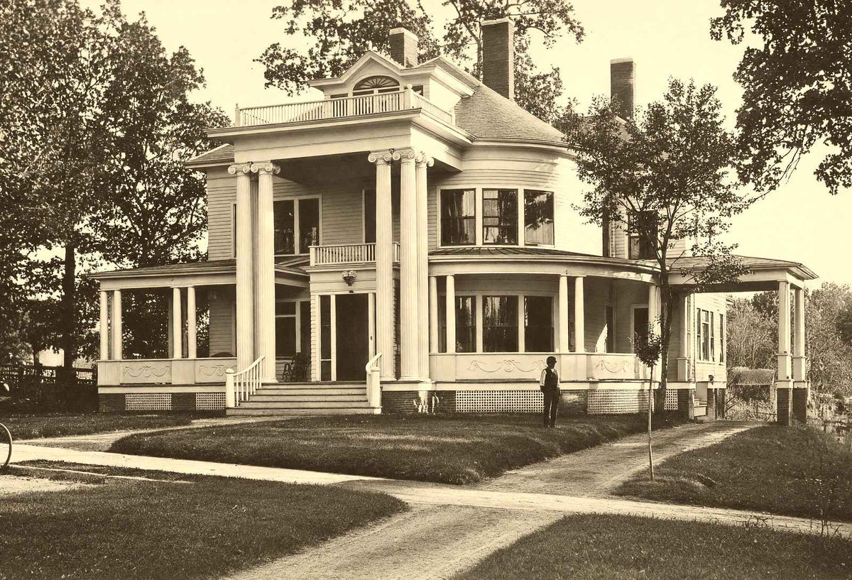 Colonial Home, West Market St, Greensboro NC photo print