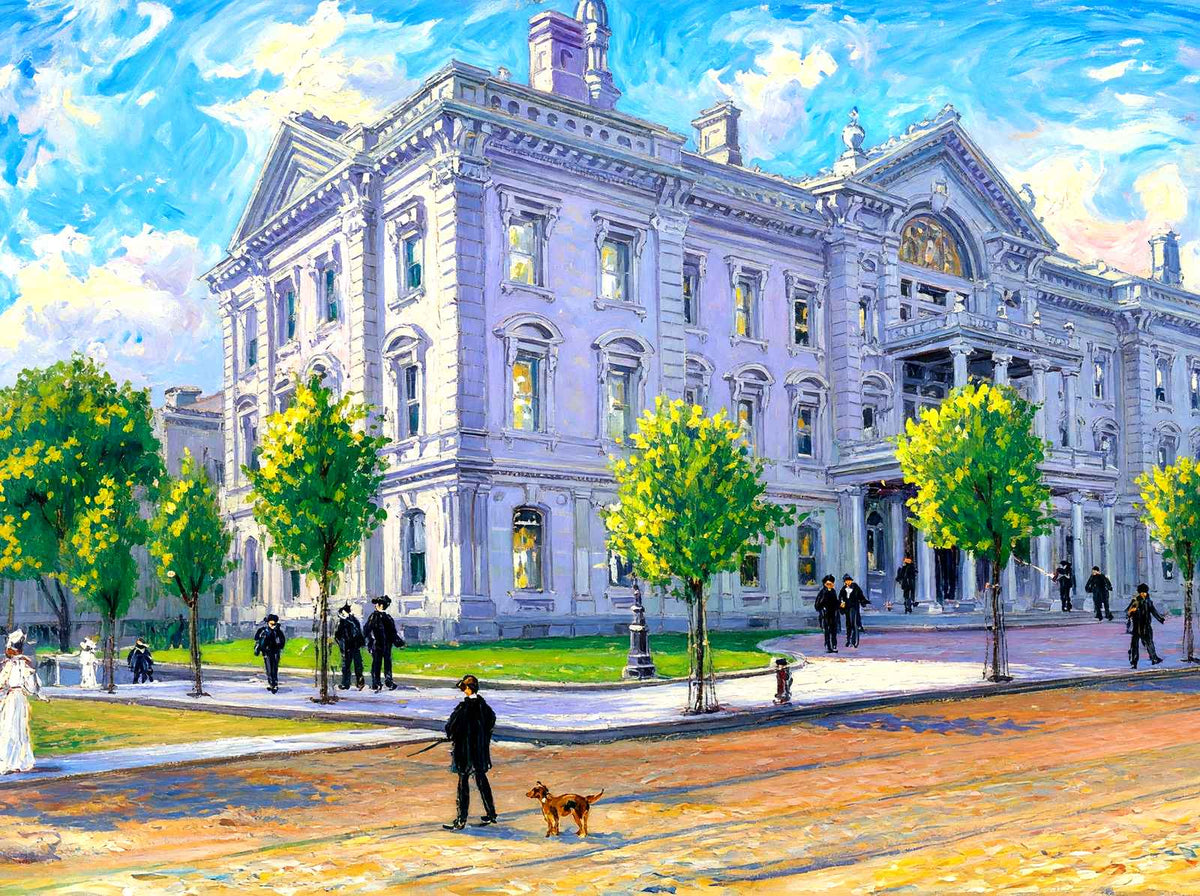 New Jersey State Capitol, Trenton, NJ in 1906 art print