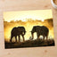 Bull Elephants Fighting Photo Print Wall Decor