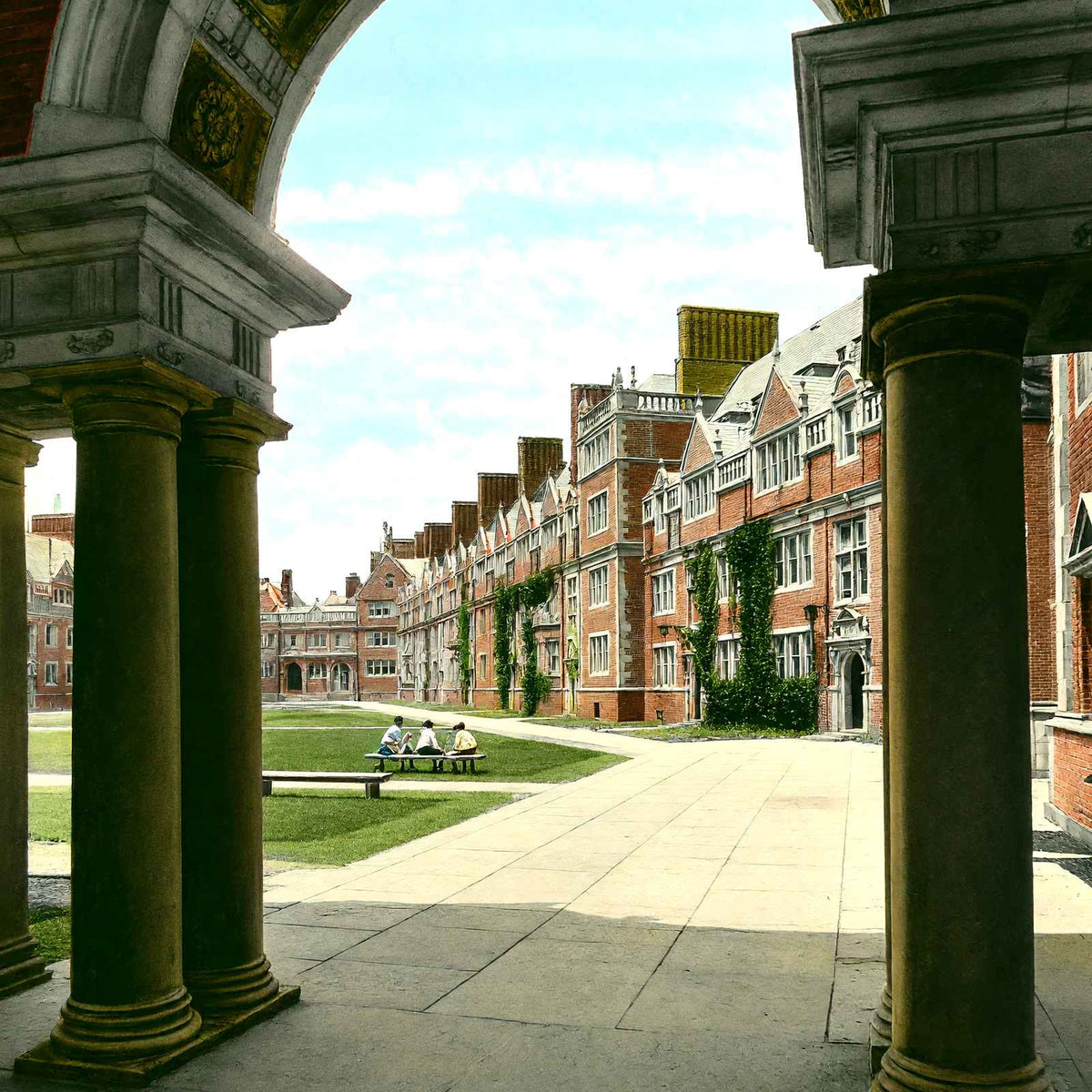 Dormitories, Univ of Penn, Philadelphia PA vintage print