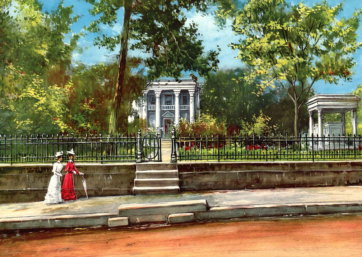 Polk Place, James K. Polk Home, Nashville, TN vintage print