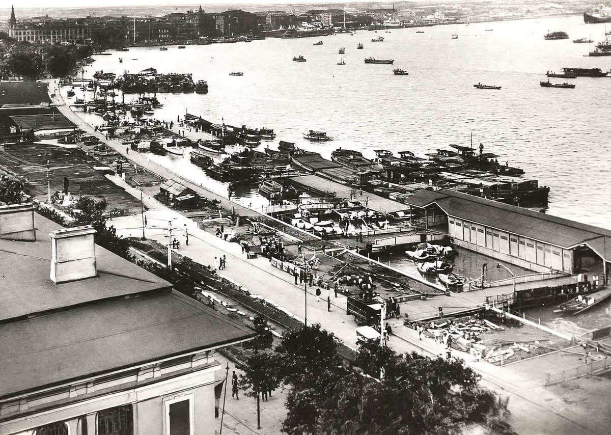 The Bund, Shanghai, China vintage photo print