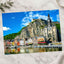 Church and Town by Sea Photo Print Wall Decor
