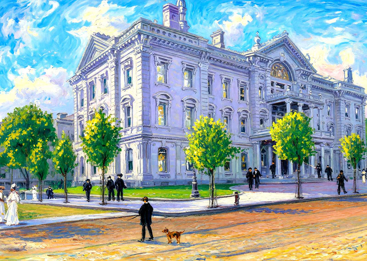 New Jersey State Capitol, Trenton, NJ in 1906 art print