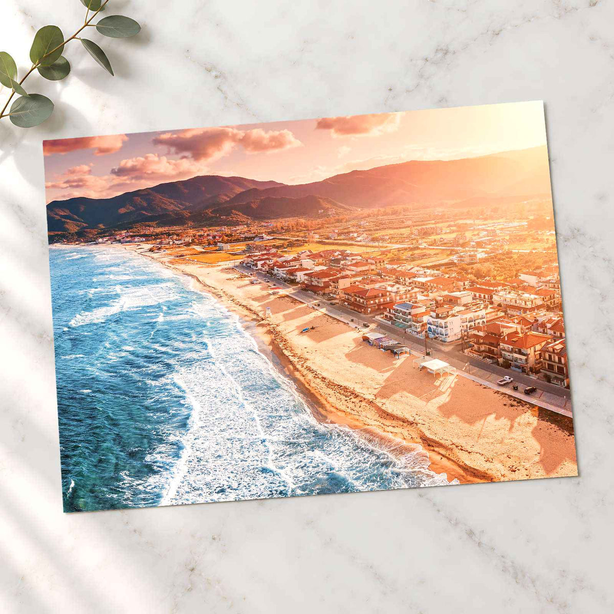 Sarti Resort Town in Halkidiki, Greece Photo Print Wall Decor