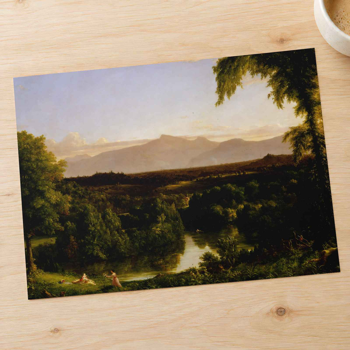 View on the Catskill—Early Autumn painting print by Thomas Cole (1836)