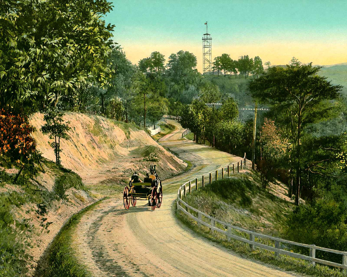 Government Blvd & Missionary Ridge, TN (1905) vintage print