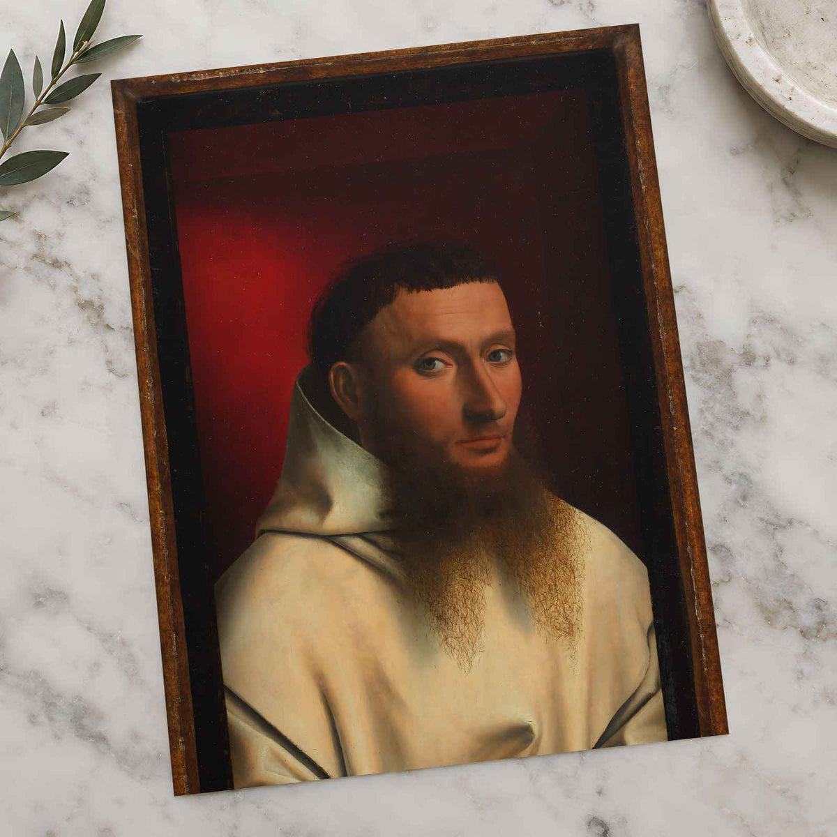Portrait of a Carthusian art print by Petrus Christus (1446)