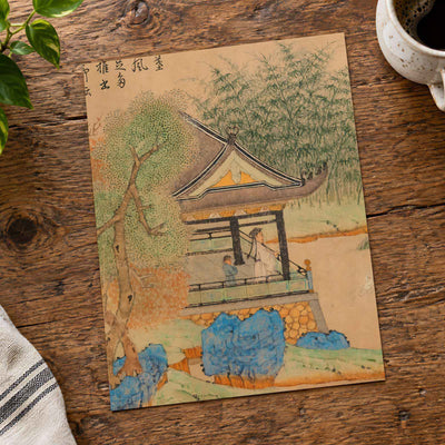 Wang Xizhi Watching Geese art print by Qian Xuan (1285)
