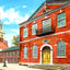 Independence Hall, Philadelphia PA in 1906 vintage print