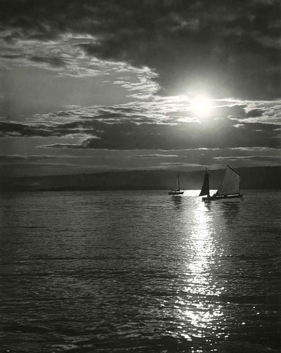 Moonlight on Superior Bay, Superior WI (1907) vintage print