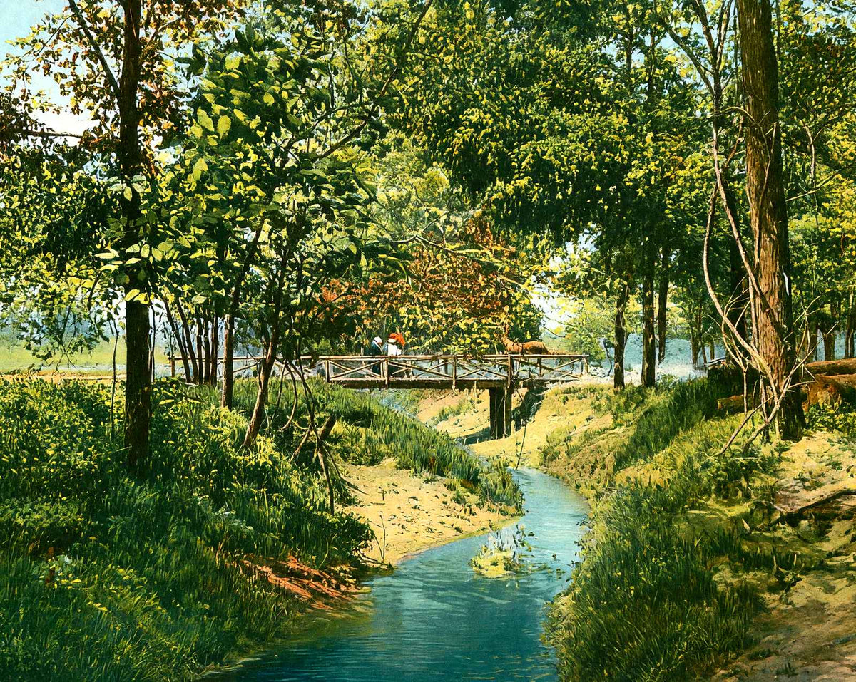 Overton Park, Memphis, TN in 1905 vintage print